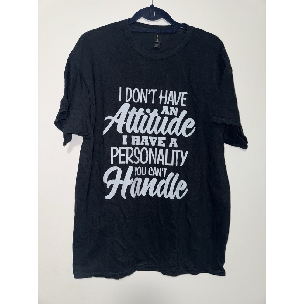 Gildan Heavy Cotton T-Shirt Women's Fun Letter Printing Tee Cool Girl Top Size L - Picture 4 of 10